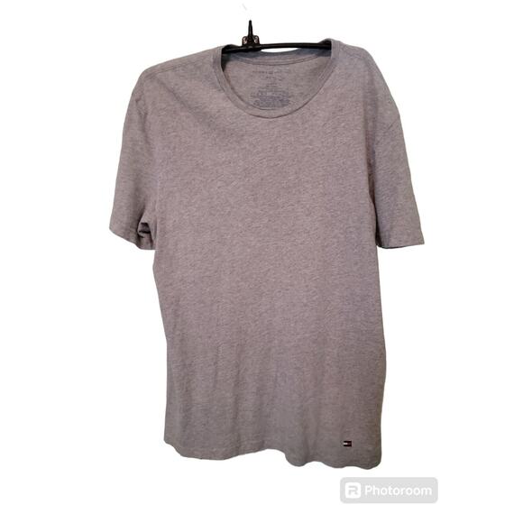 Tommy Hilfiger TShirt Mens Gray Short Sleeve Pullover Lightweight Classic Sz M - Picture 1 of 5